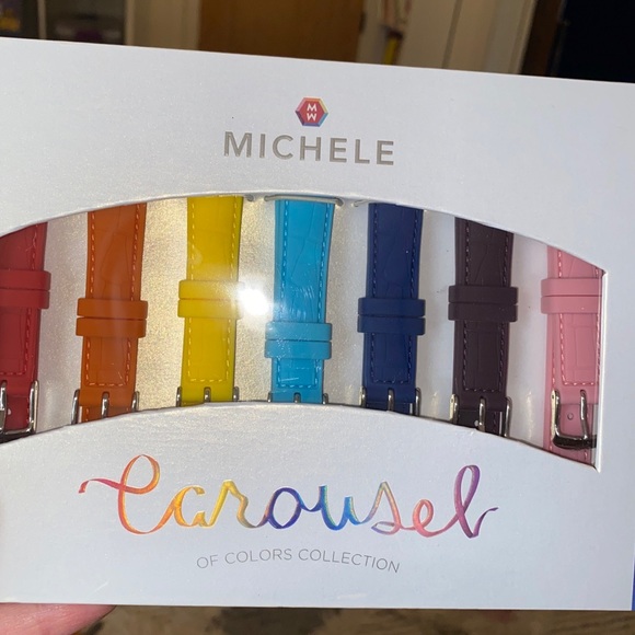 Michele Accessories - MICHELE Carousel of Colors Collections Crocodile Embossed Silicone Watch Straps